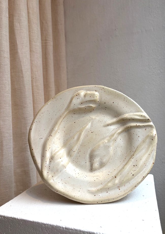 Handgjord tallrik/uppläggningsfat ca26x26cm